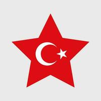 Turkiet flagga vektor ikon