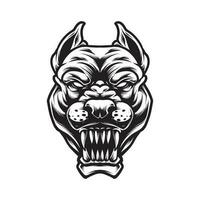 Bulldogge Kopf mit Ausdruck vektor