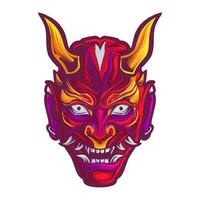 Hanyamask Japan Maske zum böse vektor