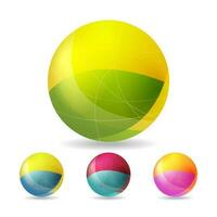 färgrik geometrisk vektor bollar