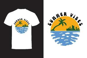 Vektor T-Shirt Design. Sommer- Typografie Vektor T-Shirt Design.