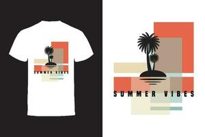 vektor t-shirt design. sommar typografi vektor t-shirt design.