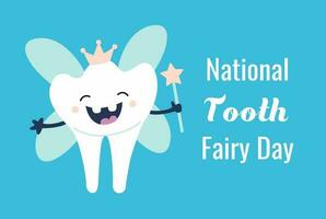 Vektor Illustration auf das Thema von National Zahn faifizieren Tag beobachtete jeder Jahr auf Juli 22 und Februar 28.