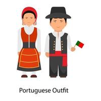 portugisiska kläder traditionella vektor