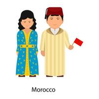 moderna marockanska kläder vektor