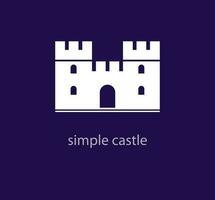 enkel slott logotyp design. unik gammal gammal slott mall. vektor