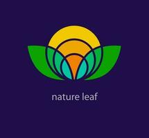 kreativ naturlig blad logotyp. unik Färg övergångar. unik säsong- natur logotyp mall. vektor