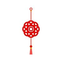 Chinesisch rot Knoten Vektor Illustration. Chinesisch traditionell Symbol