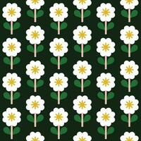 schön Blumen- Muster im retro Stil. elegant nahtlos Textur mit repetitiv Blumen. abstrakt Blumen- Feld Hintergrund vektor