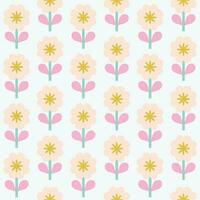 schön Blumen- Muster im retro Stil. elegant nahtlos Textur mit repetitiv Blumen. abstrakt Blumen- Feld Hintergrund vektor