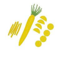 Koreanisch eingelegt Gelb Rettich oder danmuji Takuan Illustration Logo vektor