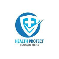 Gesundheit Pflege schützen Medizin Logo Vektor Vorlage
