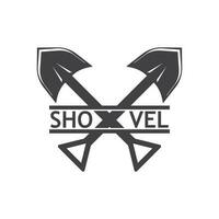 Schaufel-Symbol Vektor-Logo-Design-Vorlage vektor