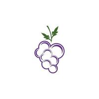 modern Obst Traube Logo Vorlage vektor