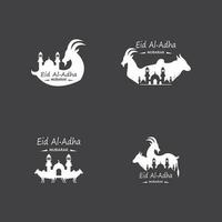 eid al adha Mubarak Logo Vektor Illustration