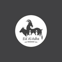 eid al adha Mubarak Logo Vektor Illustration