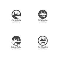 eid al adha Mubarak Logo Vektor Illustration