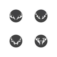 rådjur horn logotyp mall illustration design vektor