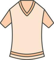 T-Shirt Symbol im Orange Farbe. vektor