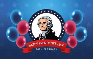Happy Presidents Day Poster mit George Washington vektor