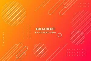 Orange Magenta Gradient geometrisch abstrakt Hintergrund vektor