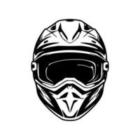 Moto-Cross Helm Biker Logo Design Illustration vektor