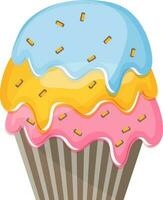 Illustration von bunt Cupcake. vektor