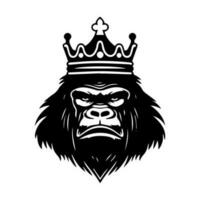 Hand gezeichnet Gorilla Logo Design, verkörpern das Wesen von das wild. mit es ist auffällig Gegenwart, es symbolisiert Führung, Intelligenz, und das ungezähmt Geist von das Tier Königreich. vektor