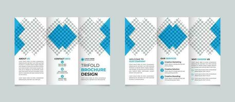 Fachmann korporativ modern minimal Geschäft dreifach Broschüre Design Vorlage kostenlos Vektor