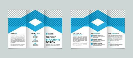 Fachmann kreativ korporativ modern minimal Geschäft dreifach Broschüre Design Vorlage kostenlos Vektor