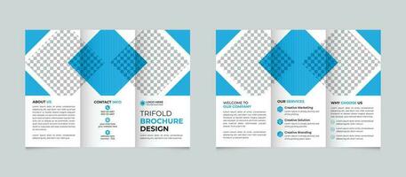 Fachmann korporativ modern minimal Geschäft dreifach Broschüre Design Vorlage kostenlos Vektor