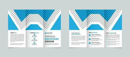 modern minimal Geschäft dreifach Broschüre Design Vorlage kostenlos Vektor
