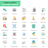 Simple Set Power Industry och Energy Flat Ikoner för webbplats och mobilappar