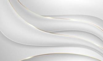 abstraktes weißes Goldhintergrundplakat mit dynamischem Design vektor