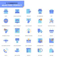 Einfache Set E-Commerce und Shopping flache Icons für Website und Mobile Apps vektor