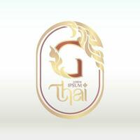 logotyp design thai konst stil vektor