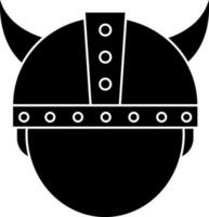 Wikinger Helm Symbol im schwarz und Weiß Farbe. vektor