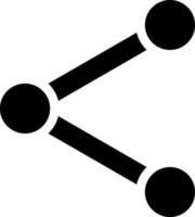 Glyphe Teilen Symbol im eben Stil. vektor