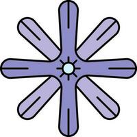 violett blomma ikon på vit bakgrund. vektor