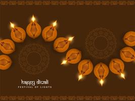 Abstrakter glücklicher Diwali religiöser eleganter Hintergrund vektor