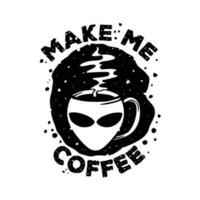 Café-Logo-Design-Vorlage. Retro-Kaffee-Emblem. Vektorgrafiken. vektor