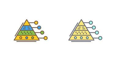 Pyramidendiagramm-Vektorsymbol vektor