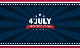 Lycklig fjärde av juli oberoende dag USA bakgrund design vektor