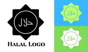 halal Essen zertifiziert Symbol. halal Essen Etiketten Symbol. halal Symbole Illustration vektor