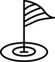 Golf Flagge Vektor Symbol Design