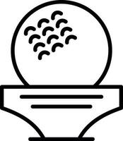 Golfball-Vektor-Icon-Design vektor