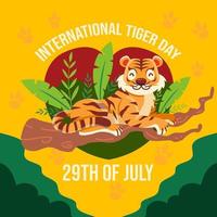 internationaler Tigertag vektor