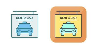 Mieten Sie ein Auto-Vektorsymbol vektor