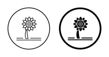 Symbol für Sonnenblumenvektor vektor