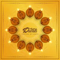 Abstrakt elegant Glad Diwali religiös bakgrund vektor